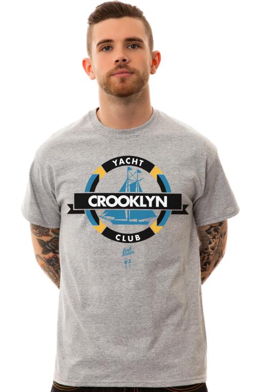 The Crooklyn Yacht Club Tee in Heather Grey