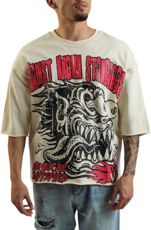Stay Hungry French Terry Cropped Shirt