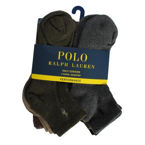 Performance Sport Quarter Socks 6-Pack