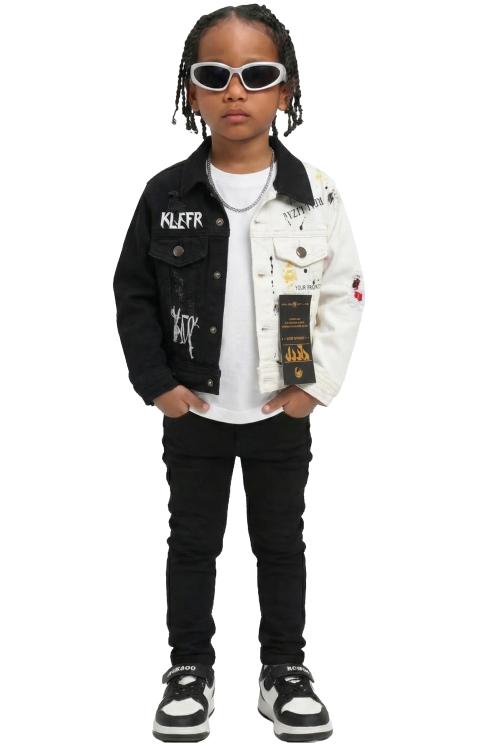 Pristine Kid's Heavy Washed Half and Half Twill Jacket for Kids