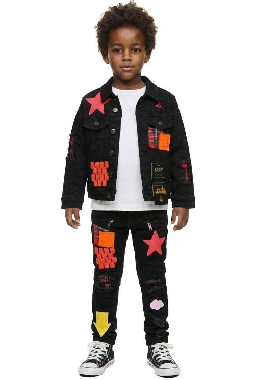 DAPHINE Kid's Premium Washed Denim Jacket & Panst Set