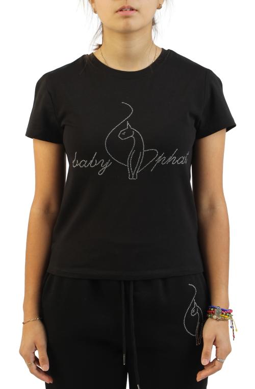 Rhinestone Logo Graphic T-Shirt